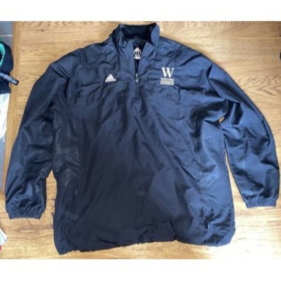 Adidas Wofford Terriers Football Mens 1/4 Zip Long Sleeve Jacket Large - Picture 1 of 5